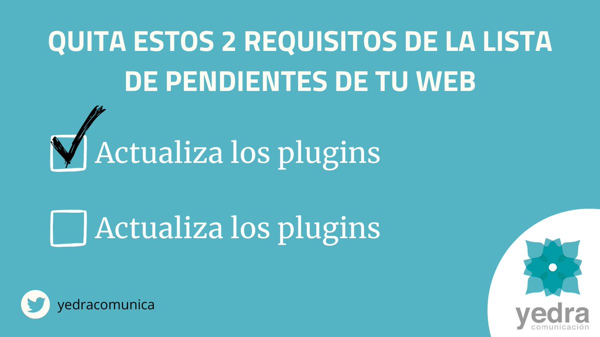 😅 ¿Se te van acumulando las tareas con tu web y no sabes por dónde empezar?

👉 ¡Prioriza!

Y si también necesitas ayuda con tus redes sociales, contacta con nosotros:

📧 info@yedracomunicacion.com
💻 yedracomunicacion.com

#ComunicaYVende #RedesSociales #YedraComunicación