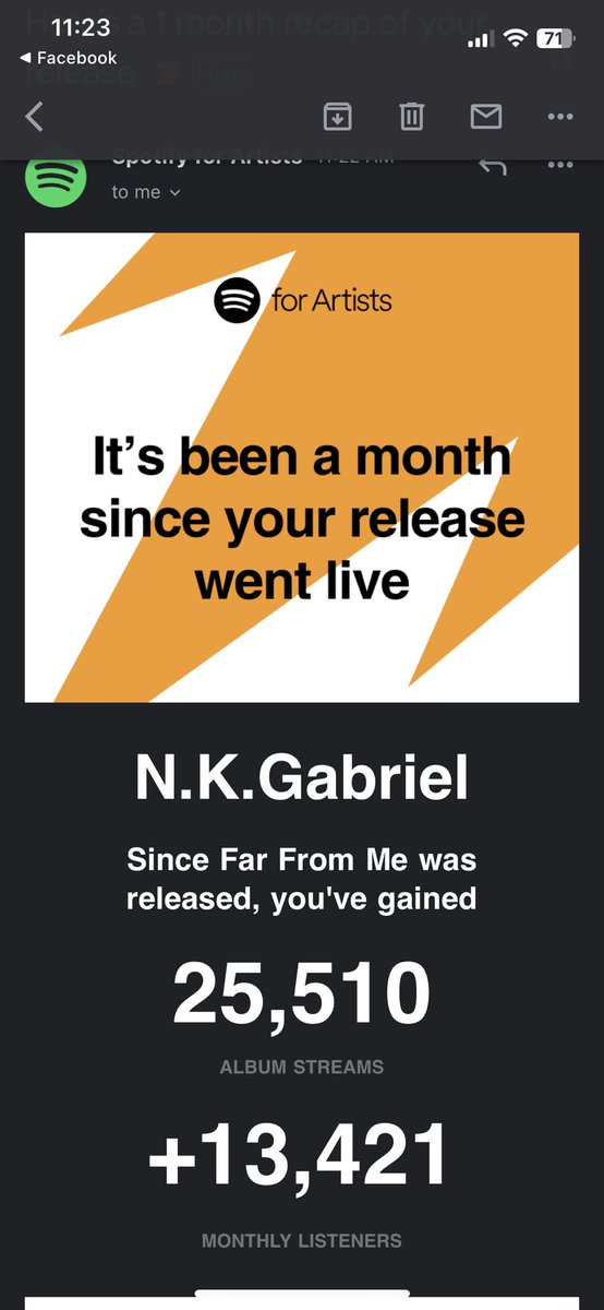 WavyNKGabriel's tweet photo. Not bad for my first song! A small milestone for more to come but the work itself will be greater!🙏 i have a clear vision of what’s next so stay tuned for new music this summer let’s go🔥 https://t.co/0vyTej4yT4