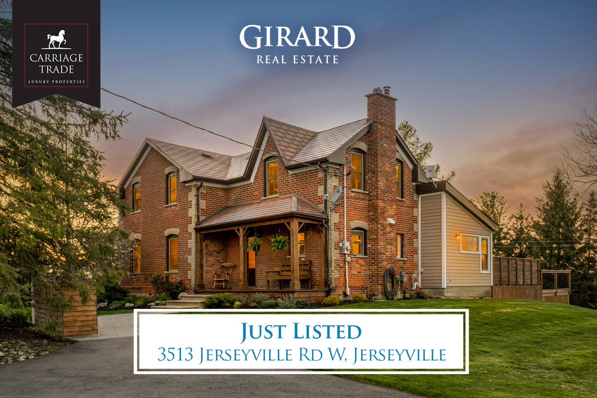 GirardTeamRLP's tweet photo. 🏡 3513 Jerseyville Rd W, Jerseyville
💲 1.295,000
🛏️ 3 | 🛁 3 | 🌳 1-acre
ℹ️ Virtual Tour Website: https://t.co/x33t093AMr

#JustListed #Ancaster #CenturyHome #FarmHouse https://t.co/WKjC9jqKkK