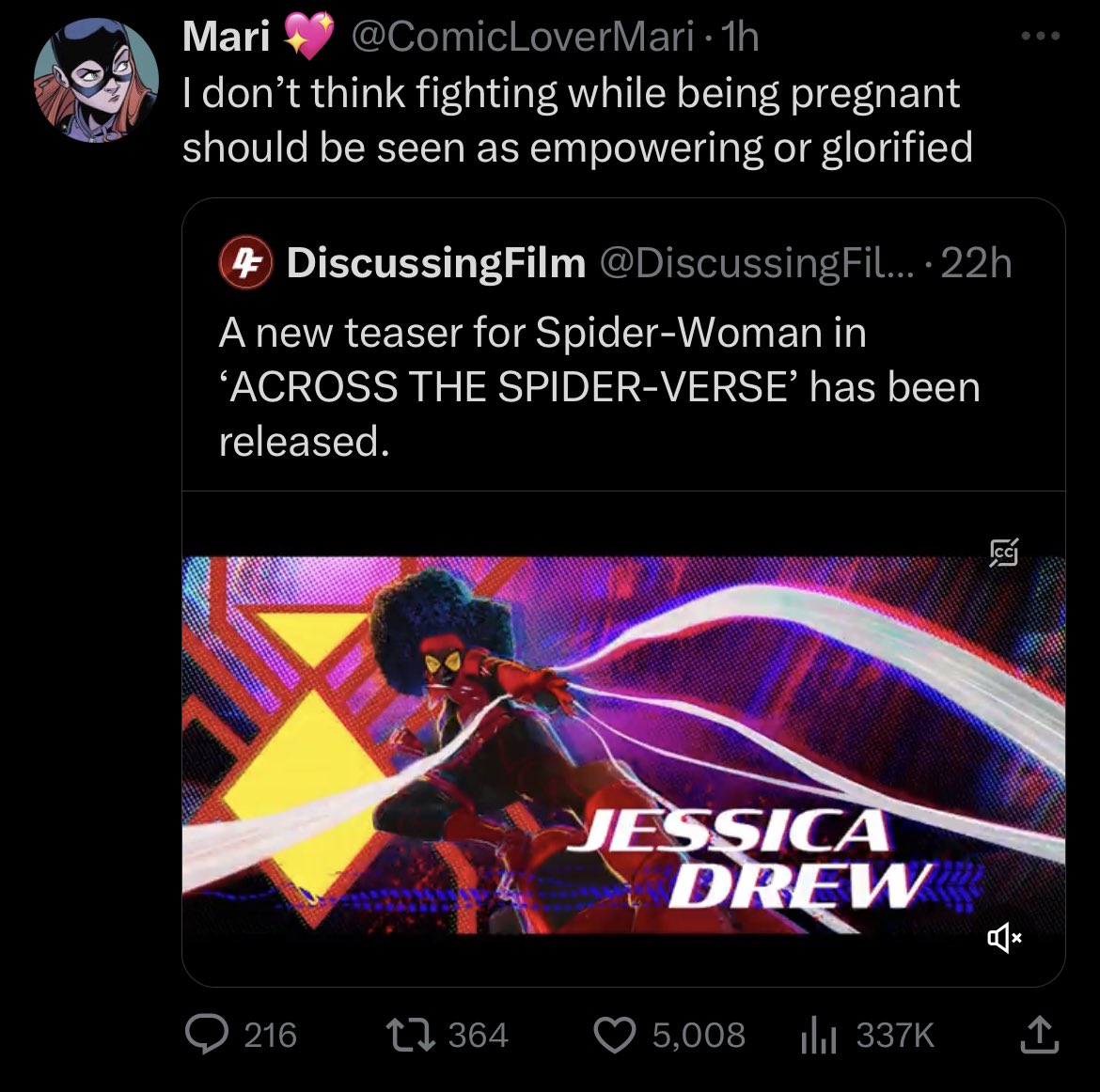 sheepnstein's tweet photo. If you watch this movie and think that you should go fight crime while pregnant then that's on you and maybe you shouldn't be having children https://t.co/6vXGpon03a