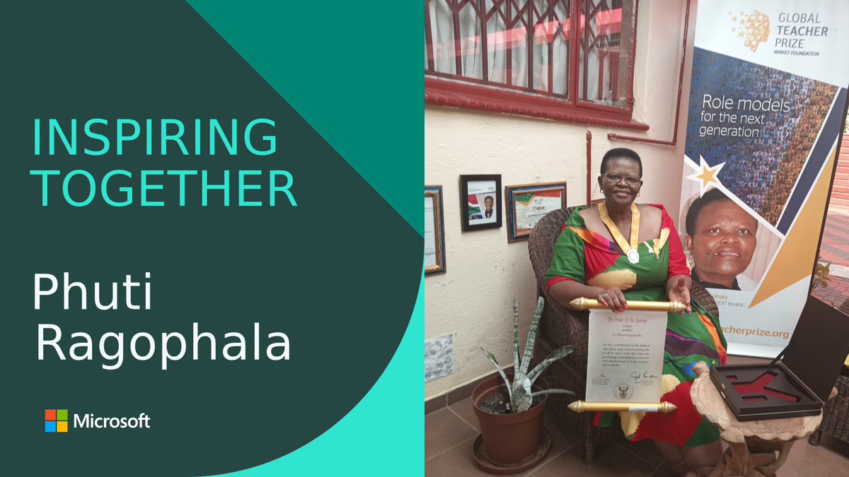 Microsoft Education Africa (@mseduafrica) on Twitter photo Congratulations to #MIEExpert <a href="/PhutiRagophala/">Phuti Ragophala</a> for being awarded the Order of the Baobab!
It is a great privilege to have a person like you in our educator's community who exceeds the usual expectations and requirements of their duty. Congratulations to #MIEExpert <a href="/PhutiRagophala/">Phuti Ragophala</a> for being awarded the Order of the Baobab!
It is a great privilege to have a person like you in our educator's community who exceeds the usual expectations and requirements of their duty.