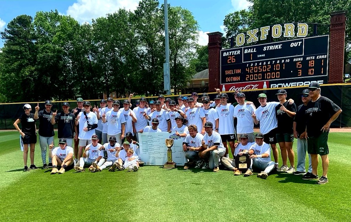 Congratulations to <a href="/SheltonStateBB/">Shelton State Baseball</a> on capturing the <a href="/acccathletics/">ACCC</a> Baseball Championship and qualifying for the <a href="/JUCOWorldSeries/">JUCO World Series⚾️</a>. Well done gentlemen. 👏