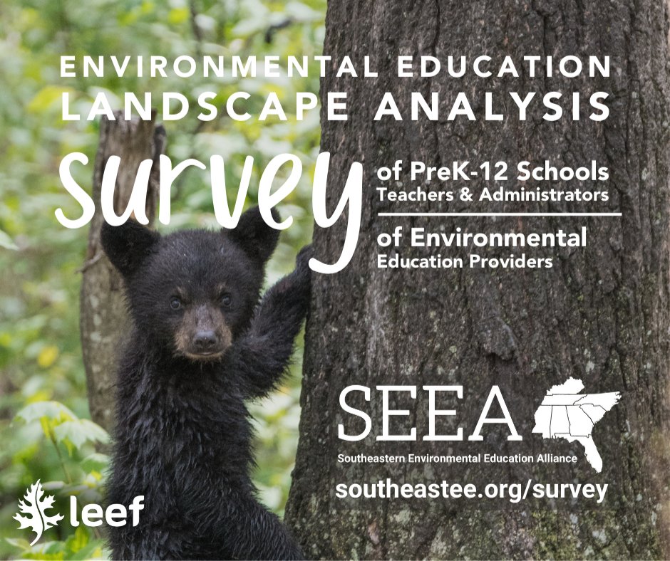 Calling all EE Providers, make sure your organization is on our map!

Survey for PreK-12 Educators: docs.google.com/forms/d/e/1FAI…

Survey for Environmental Education Providers: docs.google.com/forms/d/e/1FAI…

Teachers have a chance to win a $50 gift card after completing the survey!