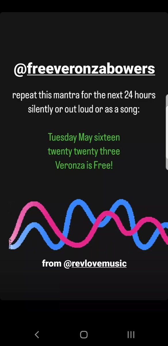 On May 16, 2023, Veronza Bowers, wrongfully imprisoned since 1973, has a parole hearing.

repeat this mantra for the next 24 hours silently or out loud or as a song:

Tuesday May sixteen, twenty twenty three, Veronza is FREE! @freeveronzabowers @revlovemusic #FreeVeronzaBowers