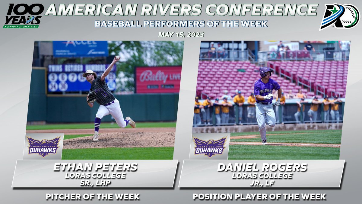 .<a href="/LorasAthletics/">Loras College Duhawks</a>' Peters and Rogers Named A-R-C Baseball Players of the Week

#rollriversBSB

📰: bit.ly/3o2YAKg