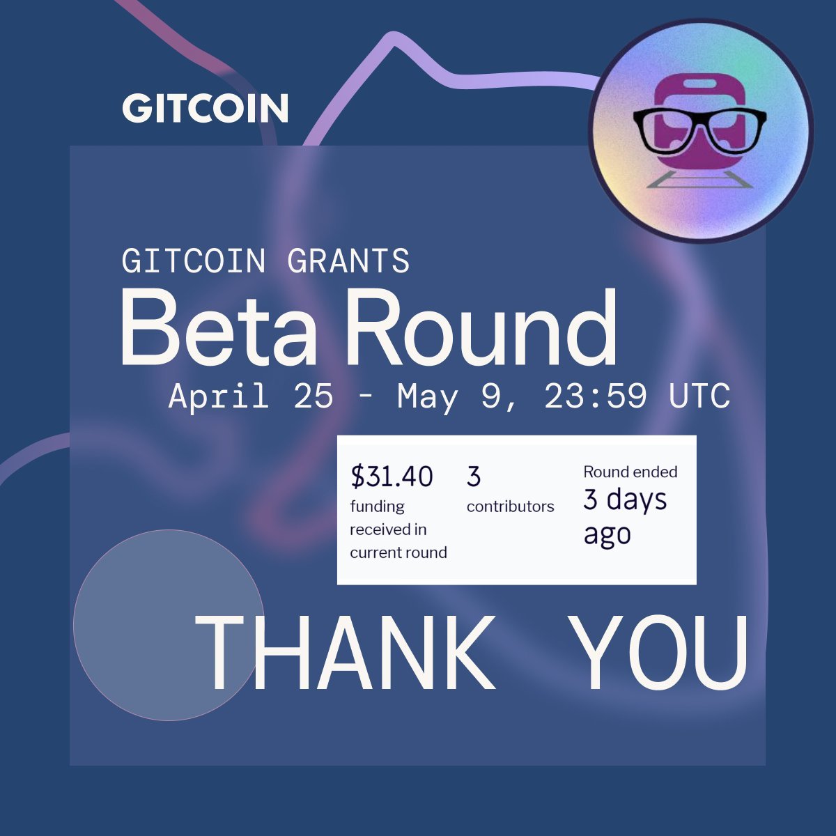 🥳 Gitcoin beta round was a rush, gas fees were rocket high, and we got a slow ride, but we learned a lot and met awesome people! 🥳
The coming months will be a build-up for the next round 💪 
looking forward to the next round, hopefully on L2! 

#gitcoinbeta #gitcoin #web3