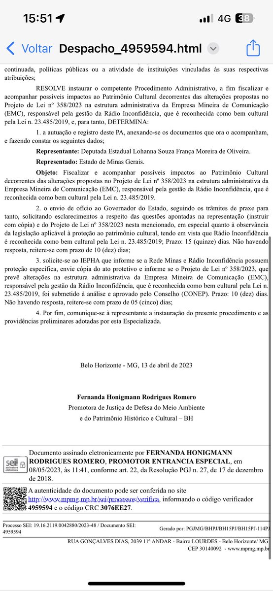 🚨 URGENTE: MP instaurou procedimento administrativo após nossa denúncia sobre os desmandos do Zema na Empresa Mineira de Comunicação! 

🖼️ Como vice presidente da Comissão de Cultura, tô de olho!

🔺A rádio Inconfidência e a Rede Minas não são instrumentos do governador!