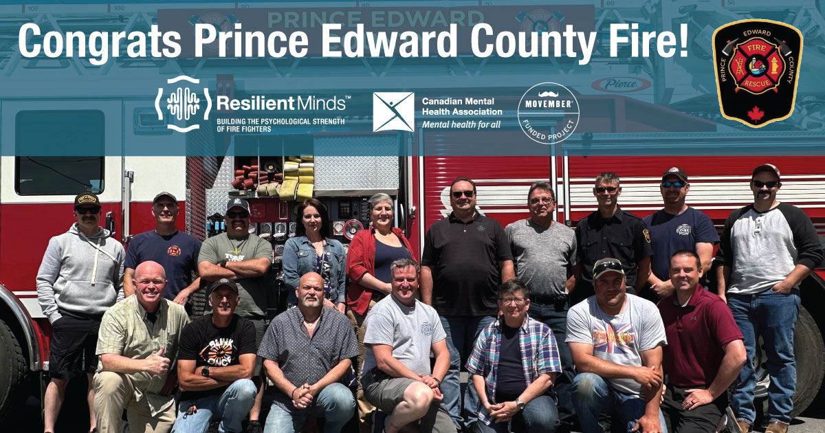 Congratulations @fire_PEC on  completing the Resilient Minds course! To learn more about this important program for fire fighters to safeguard their mental health, visit resilientmindsontario.ca