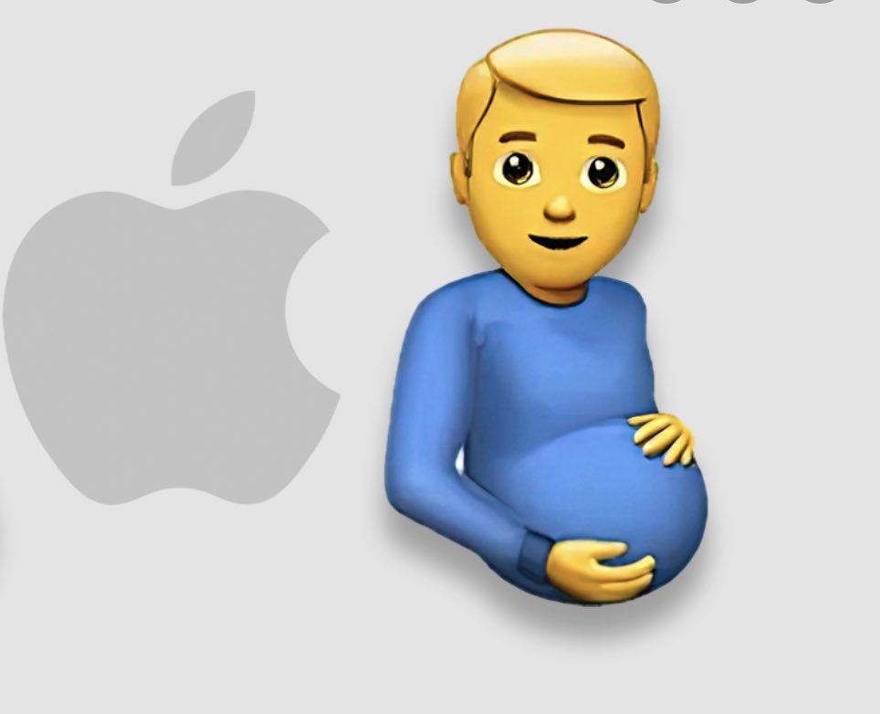 Jetzt unter 37 neuen Apple-Emojis:  
Der schwangere Mann

Die Menschheit hat fertig.