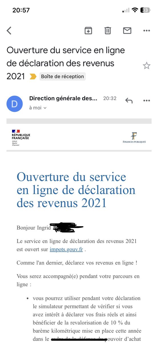 Ingriid6440's tweet photo. Ils ont un an de retard 🤣🤣. 
Mail reçu ce soir …. Par dgfip ! 
Incroyable. 

#dgfip #impots #impotsgouv https://t.co/QKiwYS5AKi