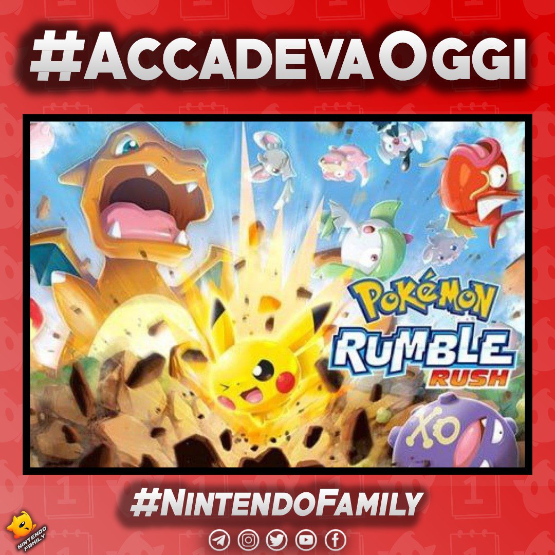 NintendoFamily_'s tweet photo. 📝 #AccadevaOggi

Pokémon Rumble Rush arrivava su dispositivi mobile.

📅 DATA: 15 maggio 2019

https://t.co/lMjkQ3bKB3 https://t.co/gTSkQ5gv2d