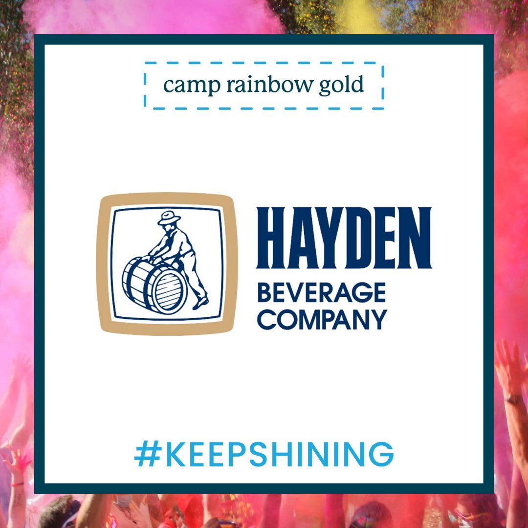 We're incredibly thankful for the Hayden Beverage Company! They are keeping our campers and volunteers hydrated and energized by donating water and energy drinks for our 2023 camp season. We SHINE for Hayden Beverage Company! 

#camprainbowgold #crg #keepshining <a href="/HaydenBeverage/">Hayden Beverage</a>
