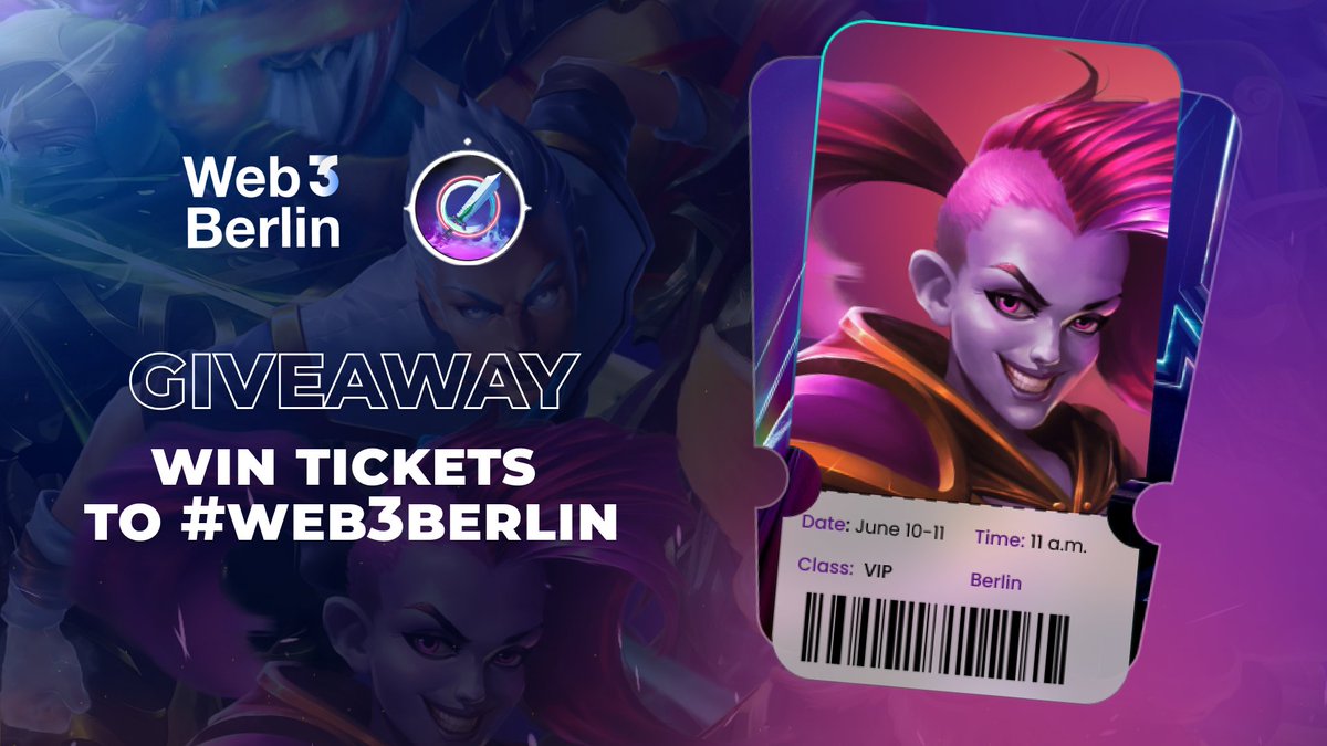 MagicCraftGame's tweet photo. Win tickets to @berlinweb3com 🌍

Task — share this post and make a tweet of your #MagicCraft gameplay moments with #Web3Berlin and $MCRT.

Enter by May 21st — 5 lucky winners will score conference tickets and meet the MagicCraft team! 🤩 https://t.co/Ay9e7N9sWx