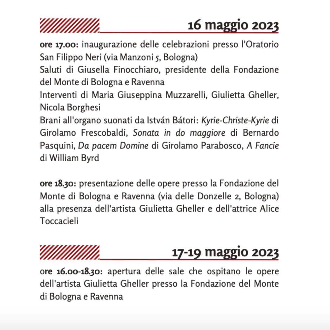 FondazioneMonte's tweet photo. Appuntamento a domani con i 550 anni del #MontediPietádiBologna

Ore 17:00 celebrazioni all’#OratorioSanFilippoNeri

Ore 18:30 presentazione di #Ostrakon nelle sale della #FondazionedelMonte 

Scorri e scopri il programma completo! https://t.co/Em1841eTDq