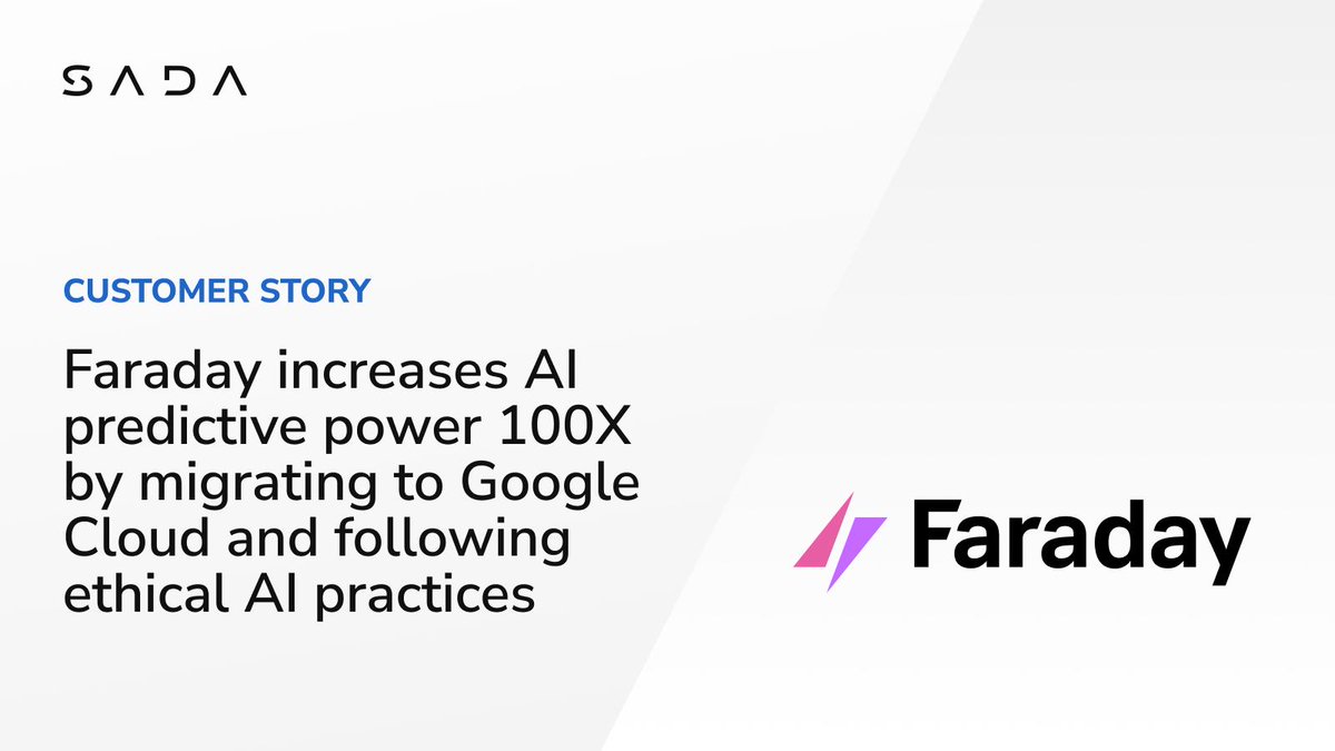 #AI / ML is changing business operations & takes incredible processing power to implement. 🤖🦾 Explore how SADA helped @faradayai_ maximize value in the cloud by migrating their #data solution to #BigQuery & #GoogleCloud. ☁️ Read the #customerstory here: ow.ly/Fcqj50Ooo6b