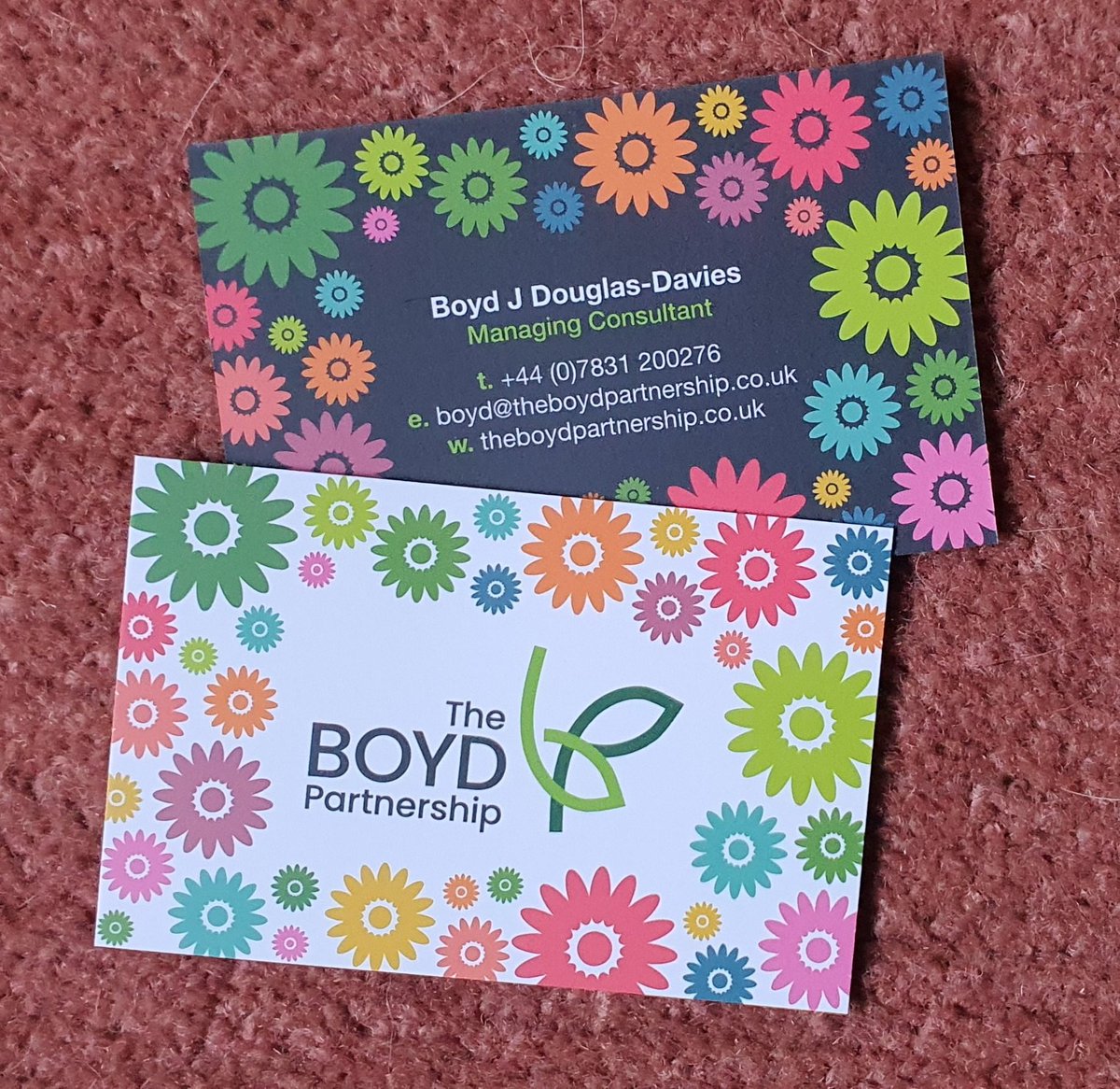 Cards have arrived👍
Website to follow shortly👍
Client meetings going well 👍