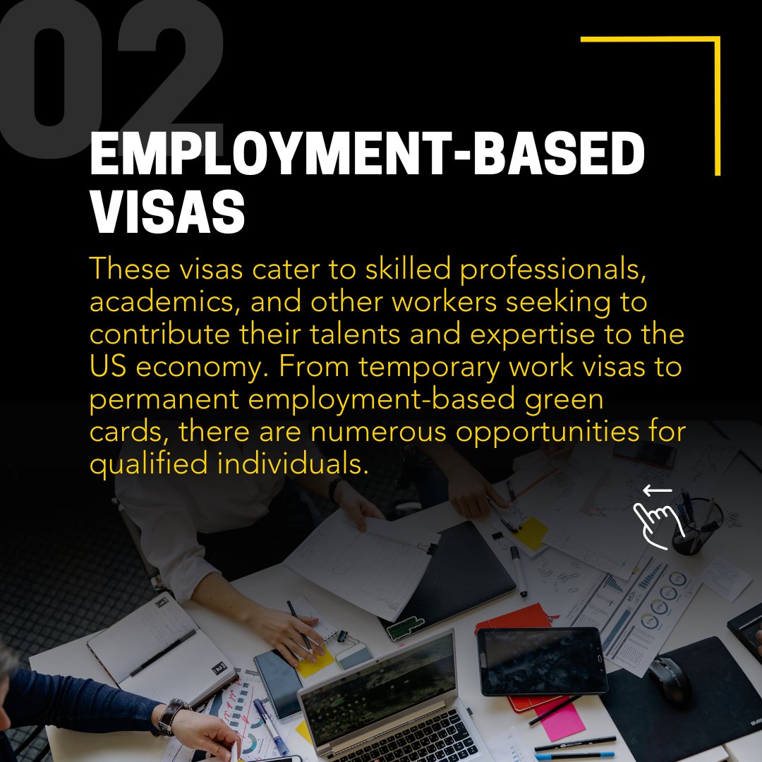 ImmiCounsel's tweet image. 🌐 Discover the diverse US Immigration Visa Pathways

 🌟 Dive into Family, Employment, Investment, and Asylum categories for a brighter future! 

Swipe left to explore your options. 
#ImmigrantVisas #VisaPathways #USImmigration