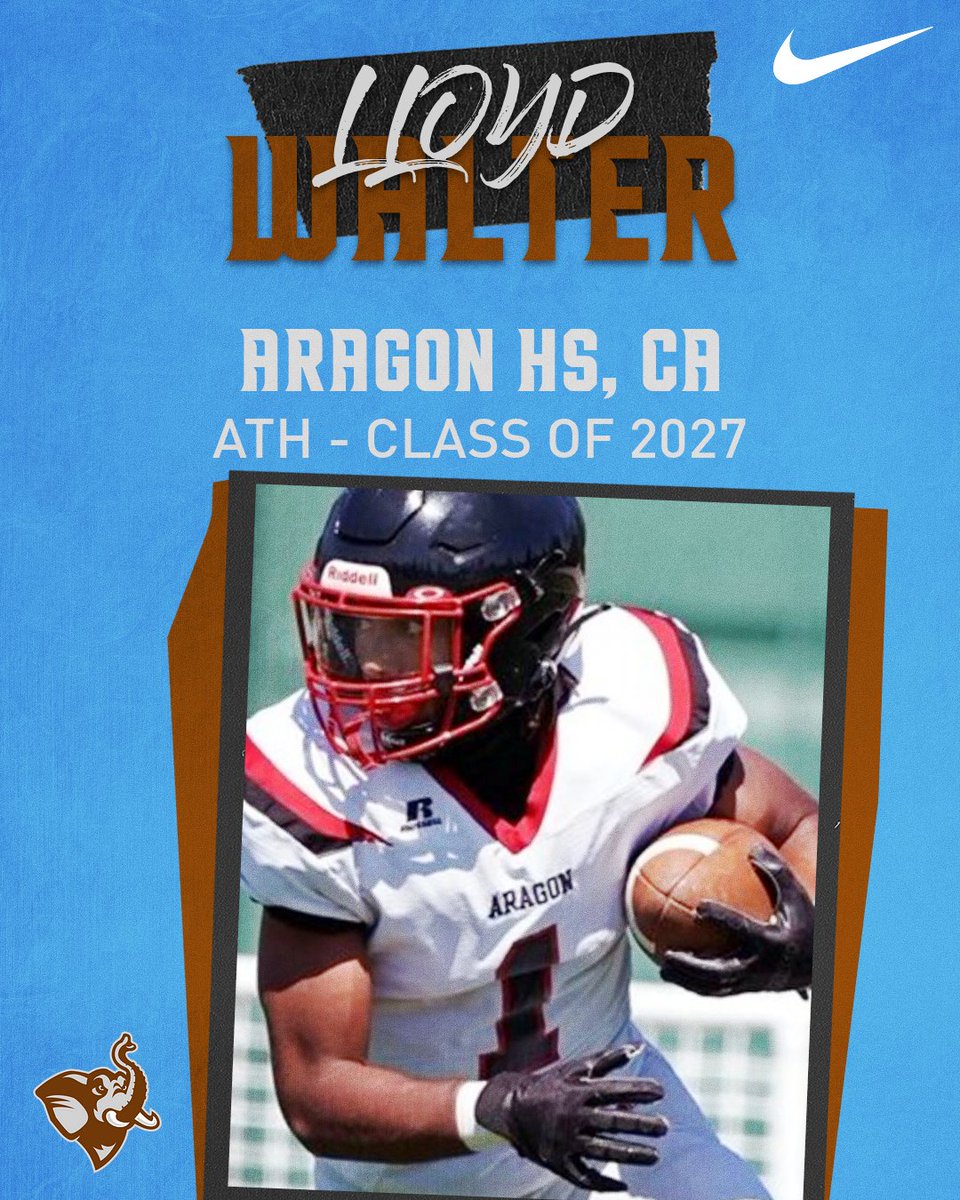 Welcome LLOYD WALTER out of Aragon HS, CA to the class of 2027! hudl.com/video/3/128894… 🐘 #jumbopride