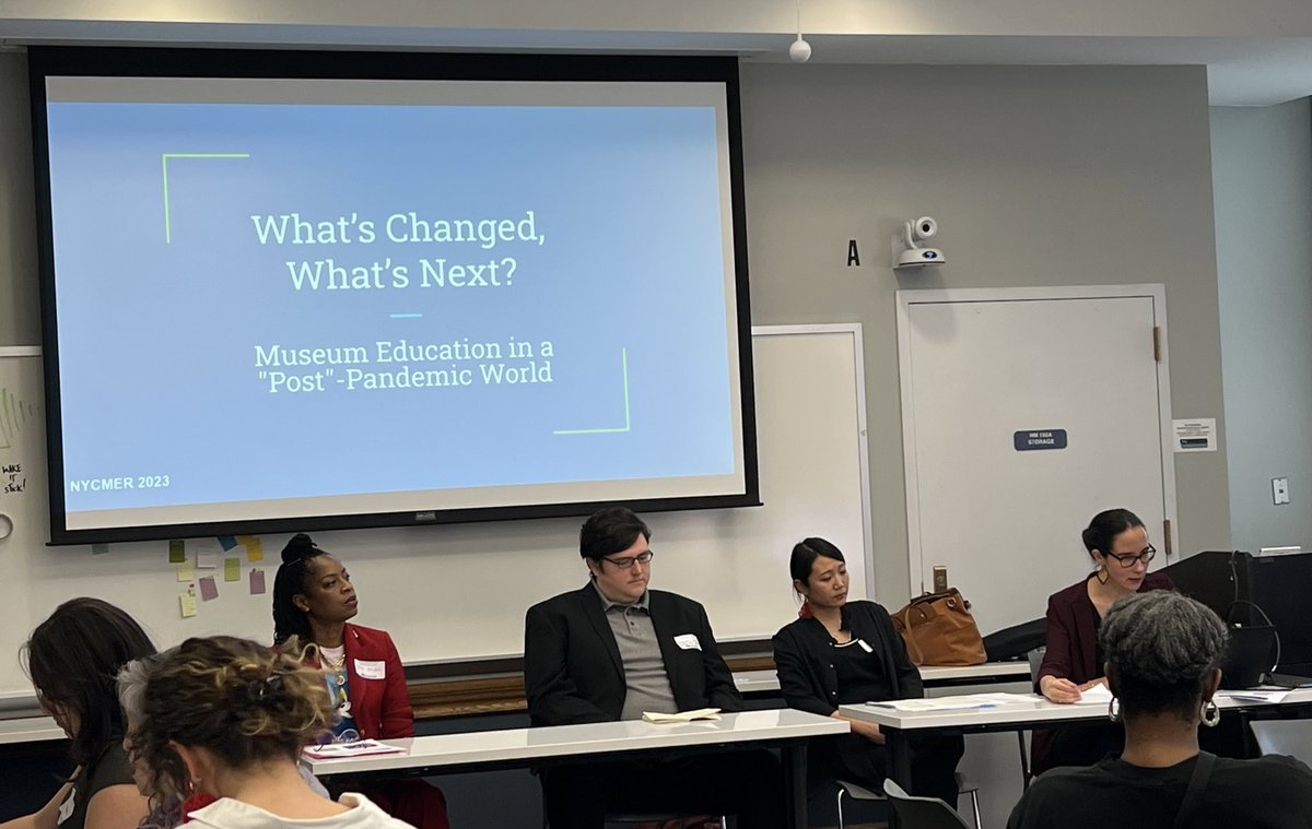 Last <a href="/NYCMER/">NYC Museum Educators</a> session: What’s Changed, What’s Next?: Museum Education in a "Post"-Pandemic World

Panelists: 
Maeve Montalvo, <a href="/MuseumofCityNY/">Museum of the City of NY</a>
Heidi Holder, <a href="/metmuseum/">The Metropolitan Museum of Art</a>
Queena Ko, <a href="/NoguchiMuseum/">The Noguchi Museum</a>
Brandan Crain (NYC Culture Pass, co-presented by <a href="/BKLYNlibrary/">Brooklyn Public Library</a>, <a href="/nypl/">NY Public Library</a> &amp; <a href="/QueensLibrary/">QPL Social</a>)