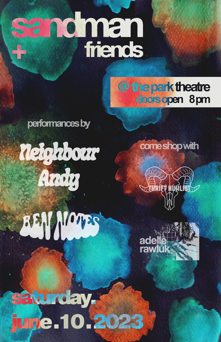 JUNE 10th, PARK THEATRE. TELL A FRIEND 2 TELL A FRIEND :) 

ticketweb.ca/event/sandman-…