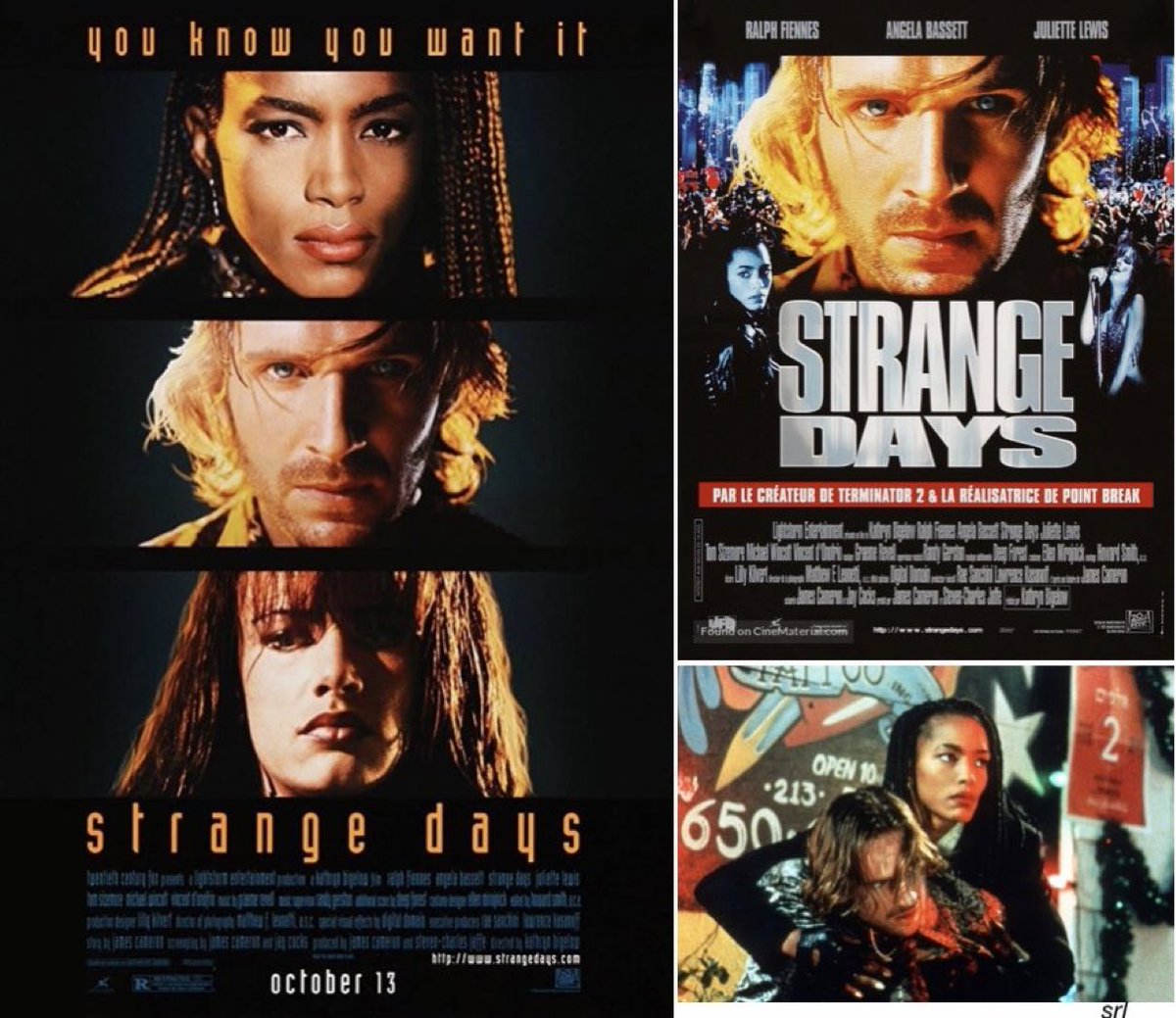 SaveRedlandLibr's tweet photo. 9pm TODAY on @TalkingPicsTV
The 1995 #SciFi #Crime film🎥 “Strange Days” directed by #KathrynBigelow from a screenplay by #JamesCameron (who wrote the story) & #JayCocks
🌟#RalphFiennes #AngelaBassett #JulietteLewis #TomSizemore #VincentDOnofrio #MichaelWincott
#Cyberpunk https://t.co/D4dvS2Kvih