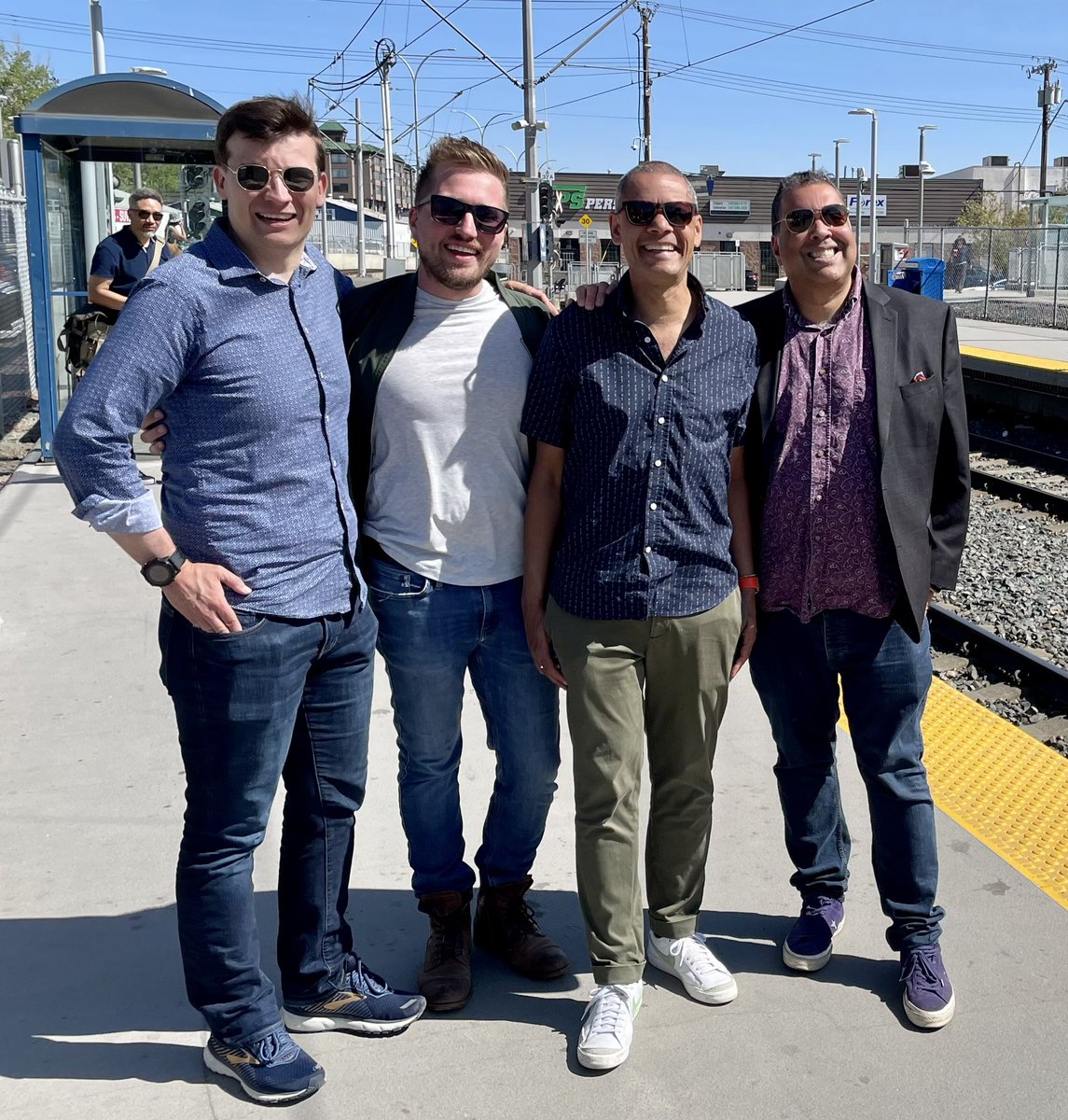 MichaelSolberg's tweet photo. I enjoyed a thoughtful discussion w/ these gents about all the issues in #abelxn in the lead up to to the Leader’s Debate. 

We share different view points but a respectful dialogue &amp; shared passion for Alberta always wins the day.

@TheCurrentCBC airs Wed/17.

@nenshi @JeromyYYC https://t.co/5BmIMzdd8x