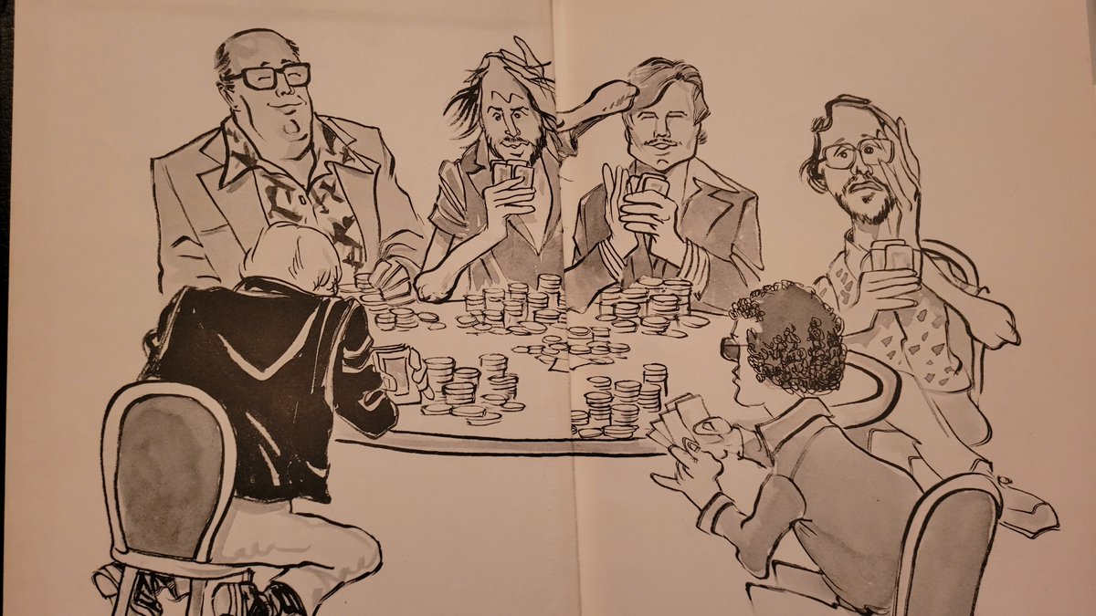 HOCRadio's tweet photo. We had to take out our copy of #SuperSystem today. A #book that launched the #poker journeys for millions around the world, including our’s. The genius can be read on the pages and the humor of the gentleman can be seen on the #cover and especially the inside #picture. #RIPDoyle https://t.co/vb7LcjZxdr