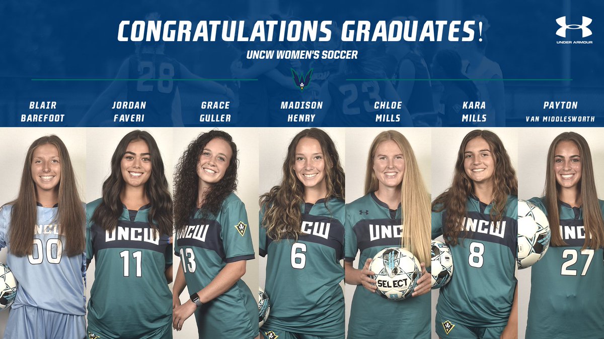 Congratulations to the seven Seahawks who officially became #UNCWAlumni over the weekend!

We are proud of your hard work on the pitch and in the classroom.

#UNCW