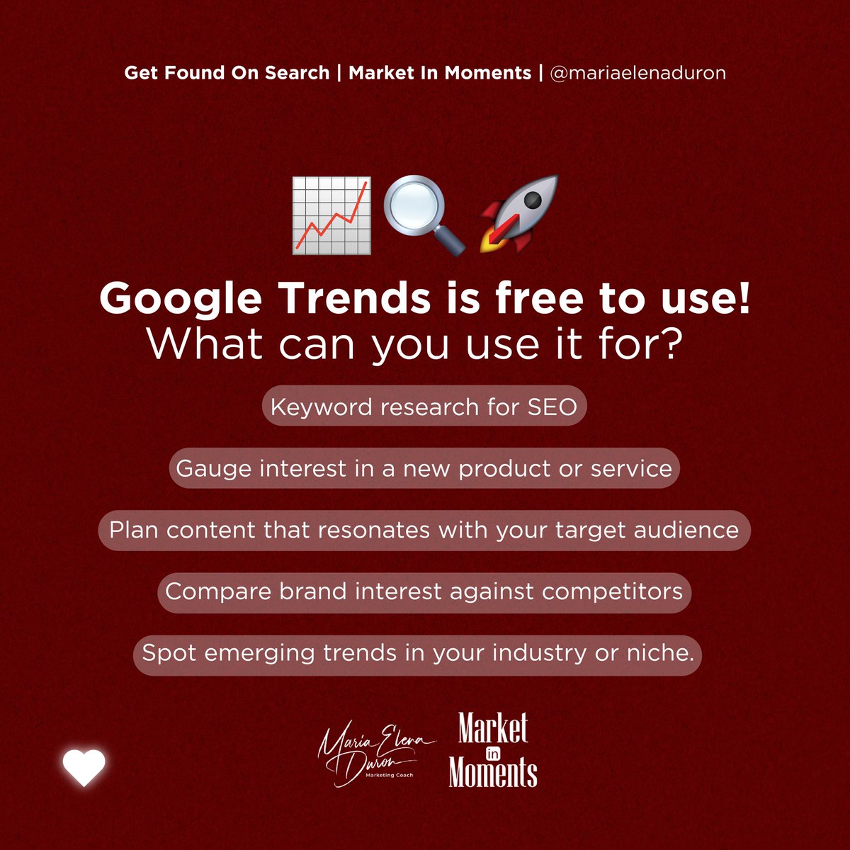 MarketInMoments's tweet photo. Use Google Trends to identify seasonal trends and adjust your marketing campaigns accordingly. For example, if you're selling winter jackets, you may want to increase your ad spend in the fall when searches for "winter jackets" start to spike. 🌞 #SeasonalMarketing #SmallBizTips https://t.co/Y11xsNZVv3