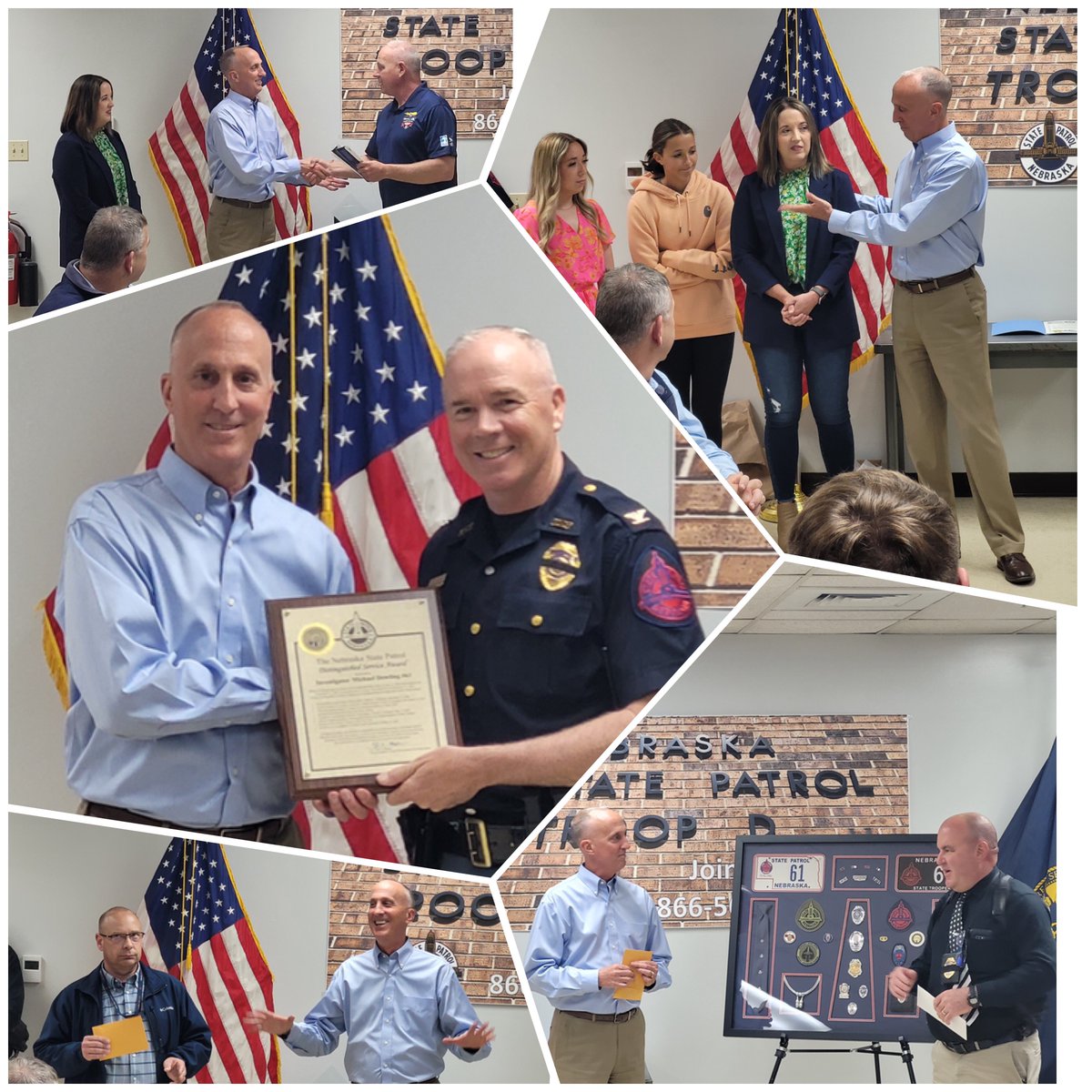 Congratulations to Inv. Mike Dowling after 26 years of service to our great state. Your dedication to our calling is of the highest quality. 
#TrooperLife #JoinNSP