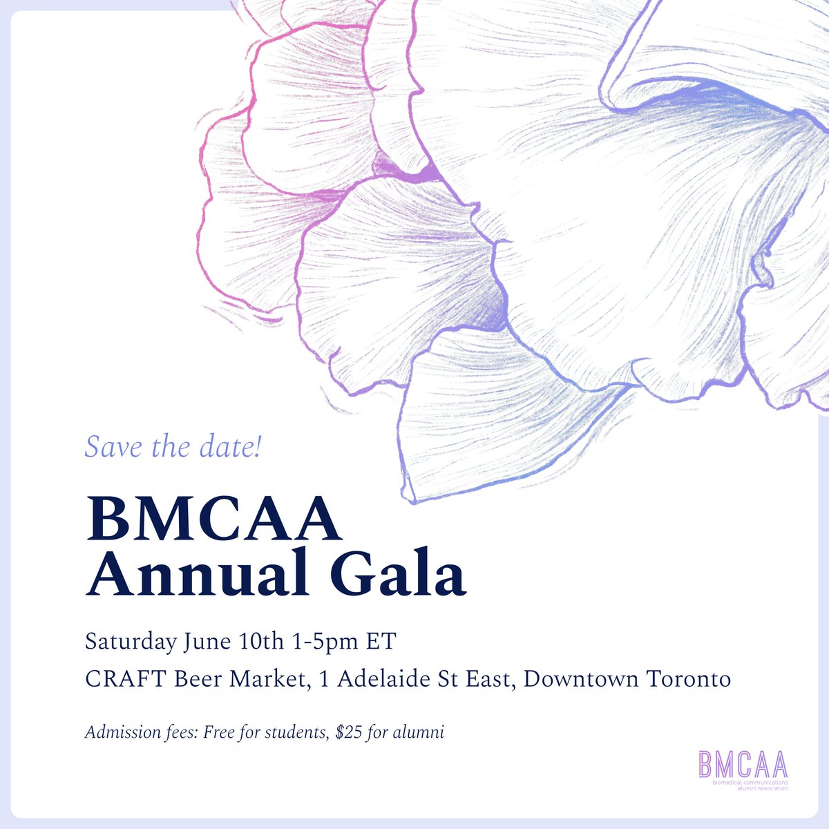 Mark your calendars <a href="/MScBMC/">MScBMC</a> alumni &amp; students for <a href="/theBMCAA/">BMCAA</a> Annual Gala, Sat. June 10, 1 to 5 pm ET. Reg to attend eventbrite.ca/e/bmcaa-annual…