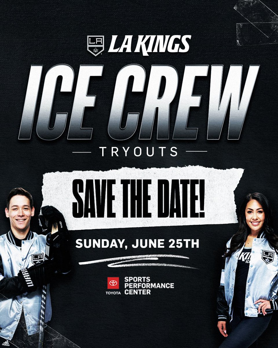 🗓 Mark your calendar! 

Save the date for the 2023-24 Ice Crew Tryouts! 
📲lakings.com/icecrew