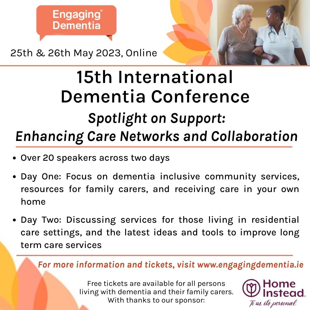 UKQCS's tweet photo. Don't miss @Jackie_Pool, our dementia care champion, @EngagingDemIrl 15th International Dementia Conference, as she discusses what's new in dementia care, including treatments, PAL instrument checklist, rementia, and our Dementia Centre. Catch her from 3pm-3.45pm on 26 May. https://t.co/R6npGGMpul