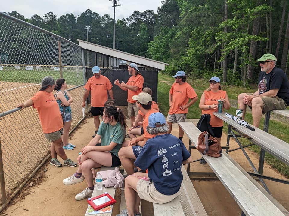 On Saturday, we participated in the Mathews Outdoor Club kickball tournament fundraiser! We may have been in over our heads at first, but we quickly got our act together &amp; snagged 2nd place overall in the tournament! We may all be feeling some sore muscles, but we had a blast!