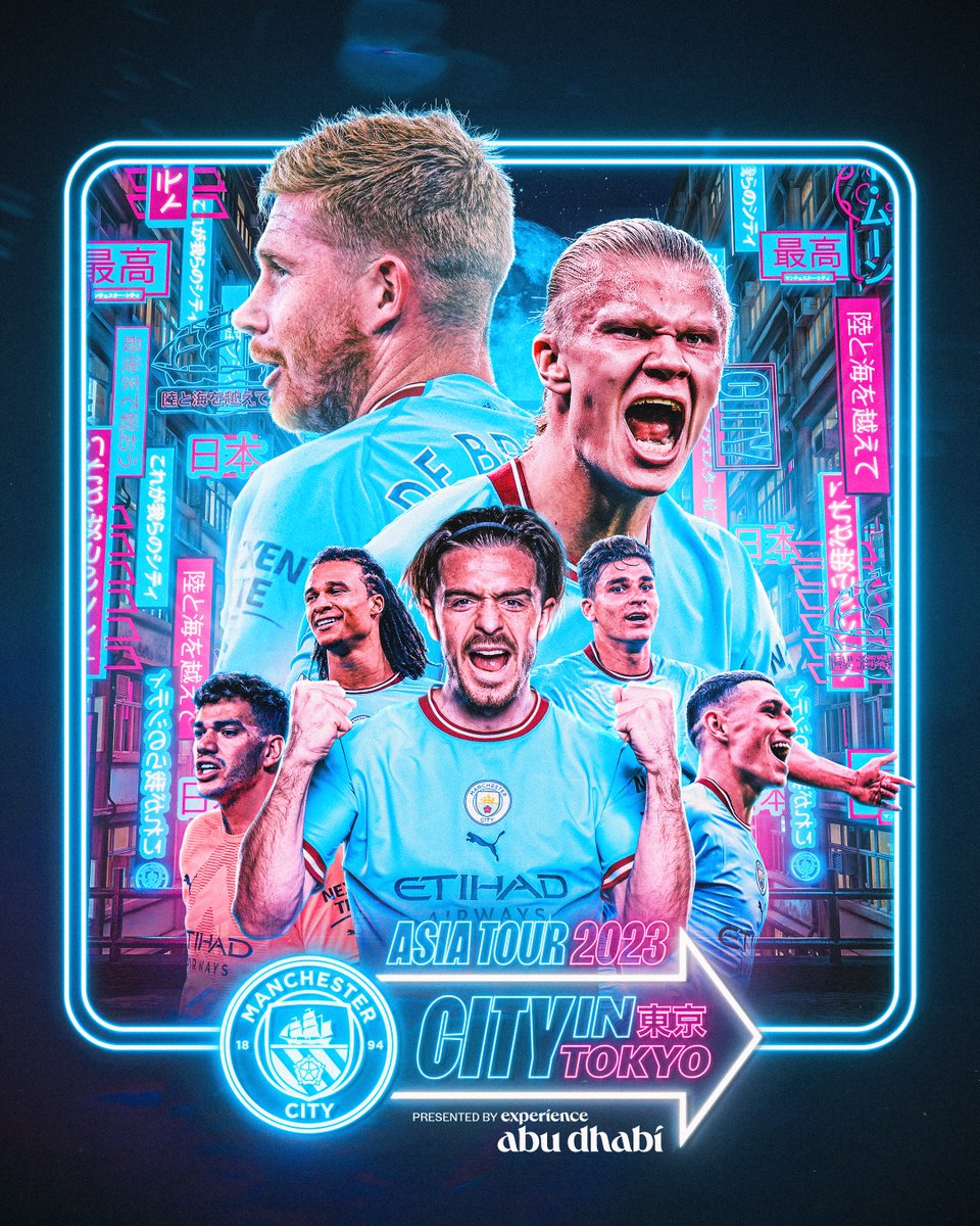 ManCity's tweet photo. We're heading to Tokyo this summer! 🙌 🇯🇵

⚽ Yokohama F.Marinos
📍 Japan National Stadium
📆 Sunday 23 July

⚽ Bayern Munich
📍 Japan National Stadium
📆 Wednesday 26 July https://t.co/xYKXOhUY4r