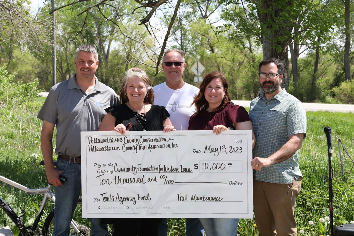 Saturday was a perfect day to celebrate the opening of another portion of Railroad Hwy Trail! 

Events included a ribbon cutting, <a href="/givewesterniowa/">Community Foundation for Western Iowa</a> endowment donation, and a ton of fun from the Pottawattamie County Trails Association!

📸 ➡ bit.ly/3M7DySF
