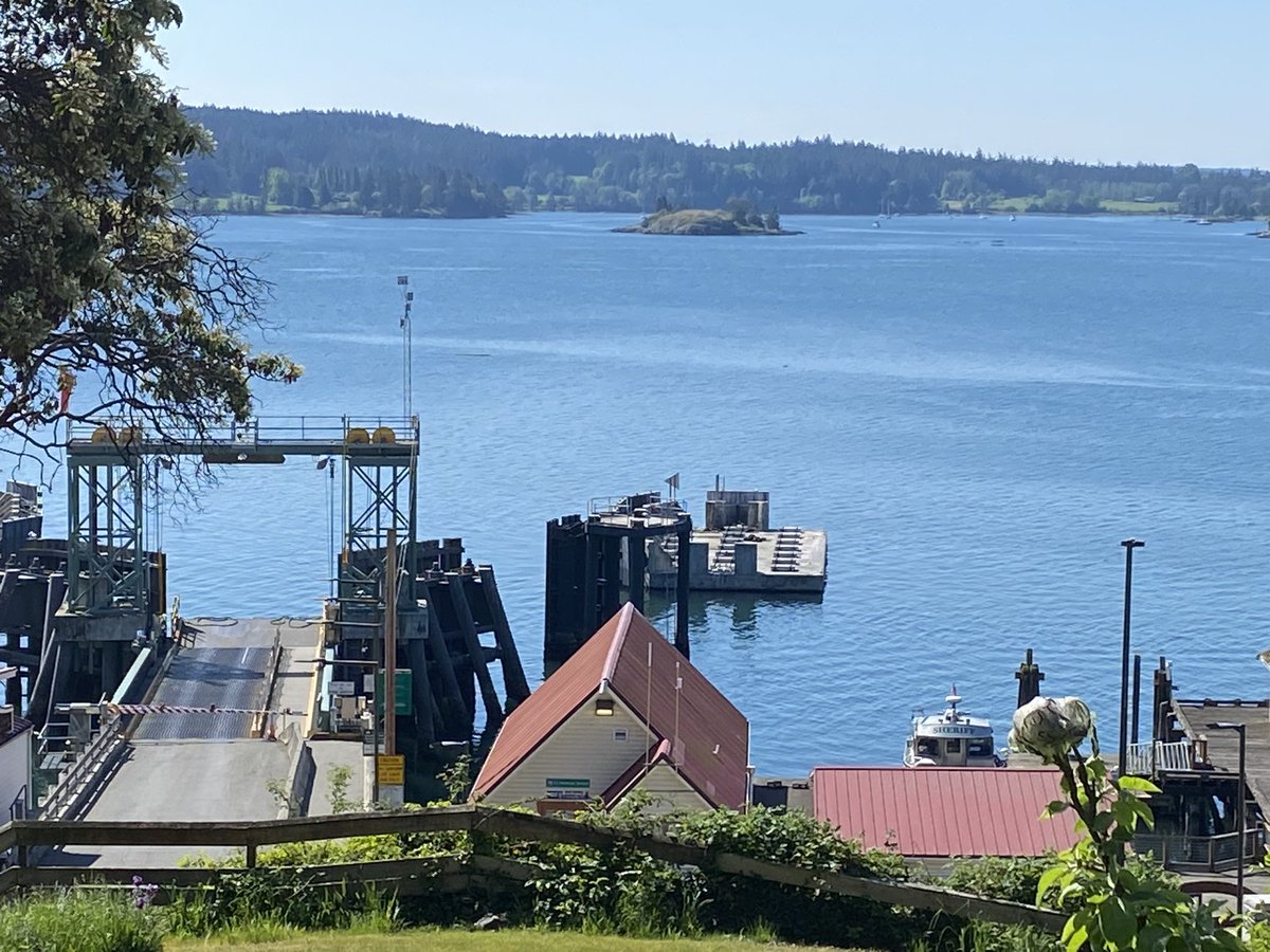 The monday views from the office window never get old. Waiting for my ride back to the mainland. #orcasisland