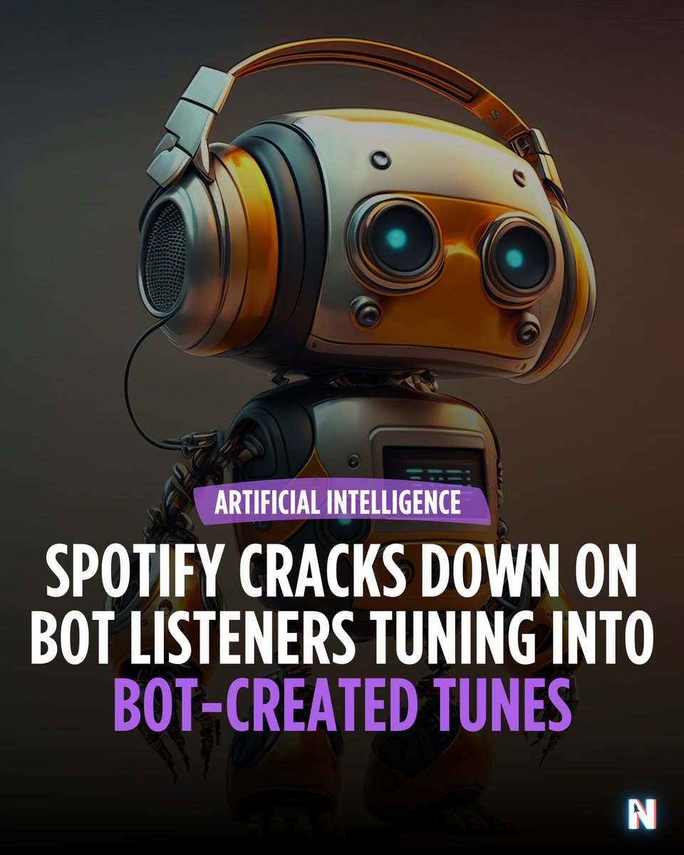 🎵 Bots jamming to bot-made tunes? 🤖 Seems like a sci-fi flick, but it's <a href="/Spotify/">Spotify</a>'s reality! The streaming giant just unplugged a bot network amping up streams of AI-generated music.

Read more 👉l.nexbites.com/G8IgXU