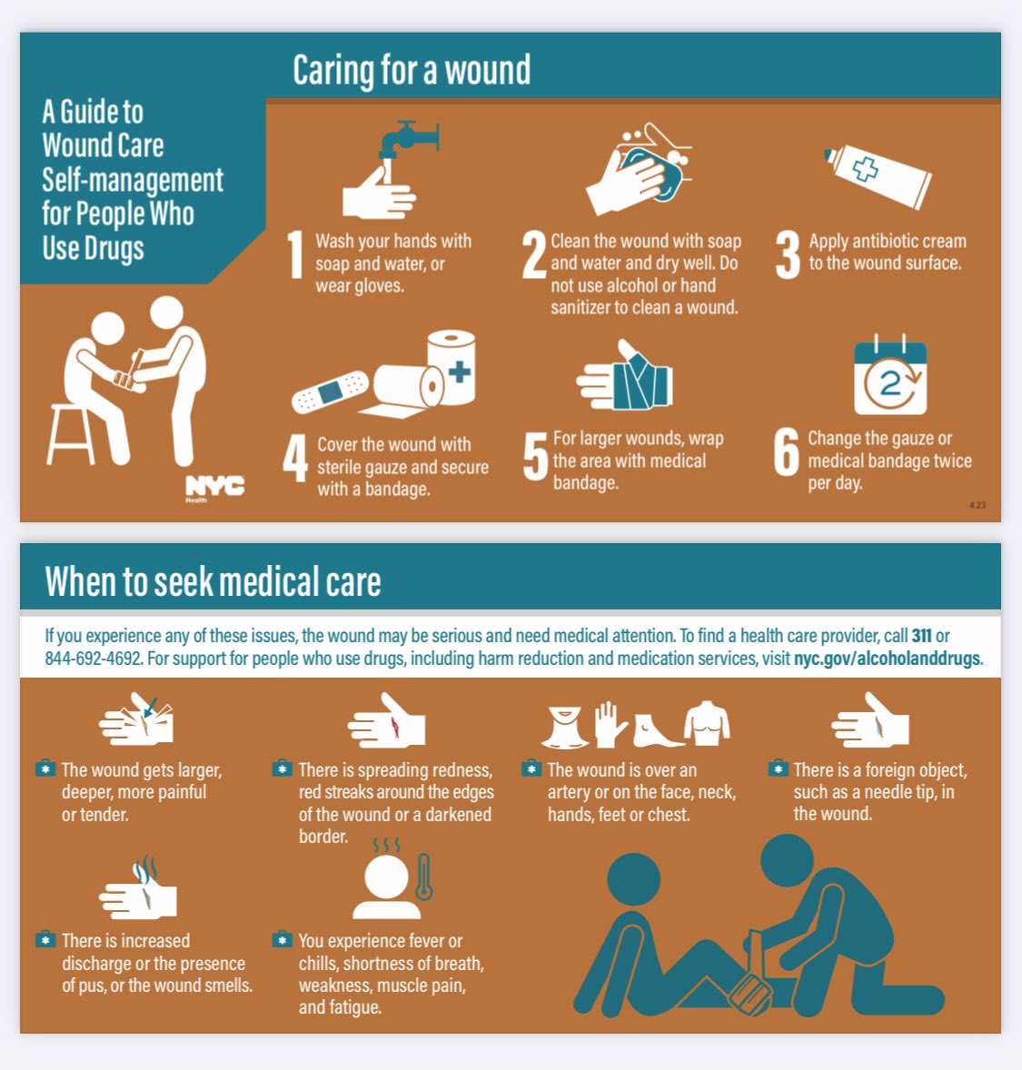 Jonathan Giftos, MD🗽🚵🏼♂️ (@jongiftosmd) on Twitter photo Sharing a few new resources from <a href="/nycHealthy/">nychealthy</a> team to support the health and safety of people who use drugs.
Xylazine FAQ: nyc.gov/assets/doh/dow…
Wound Care Palm Card: nyc.gov/assets/doh/dow…
More to come! Sharing a few new resources from <a href="/nycHealthy/">nychealthy</a> team to support the health and safety of people who use drugs.
Xylazine FAQ: nyc.gov/assets/doh/dow…
Wound Care Palm Card: nyc.gov/assets/doh/dow…
More to come!