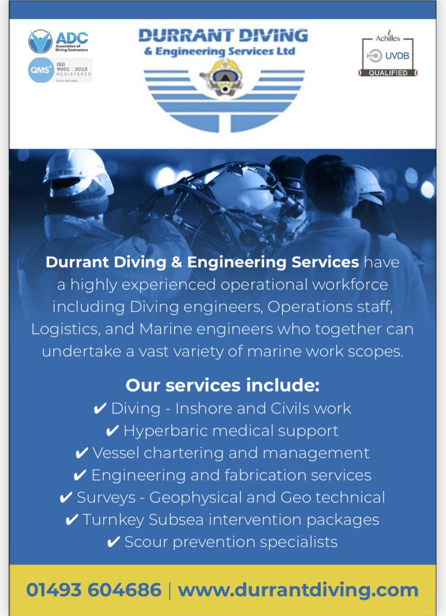 Durrant Diving & Engineering Services Ltd (@divingdurrant) on Twitter photo 