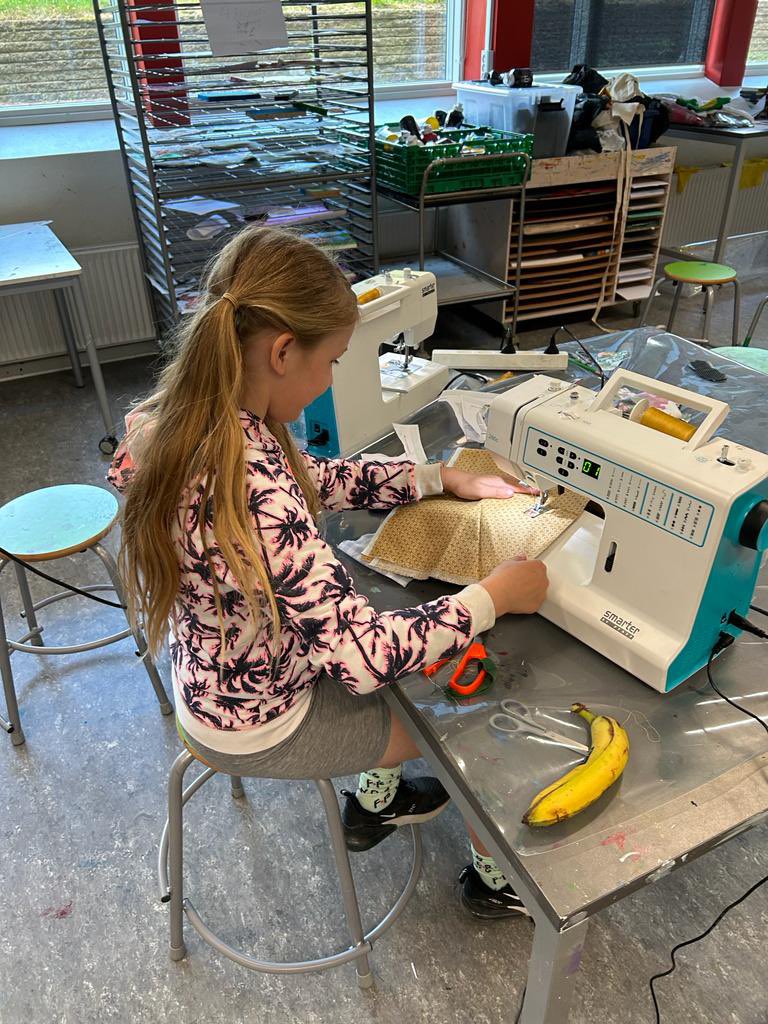 OakyDenmark's tweet photo. We also had the pleasure of using the sewing machines to create our own key rings and cushions, plus a new hat for Oaky! @TuringScheme_UK https://t.co/ZztmPq9Any