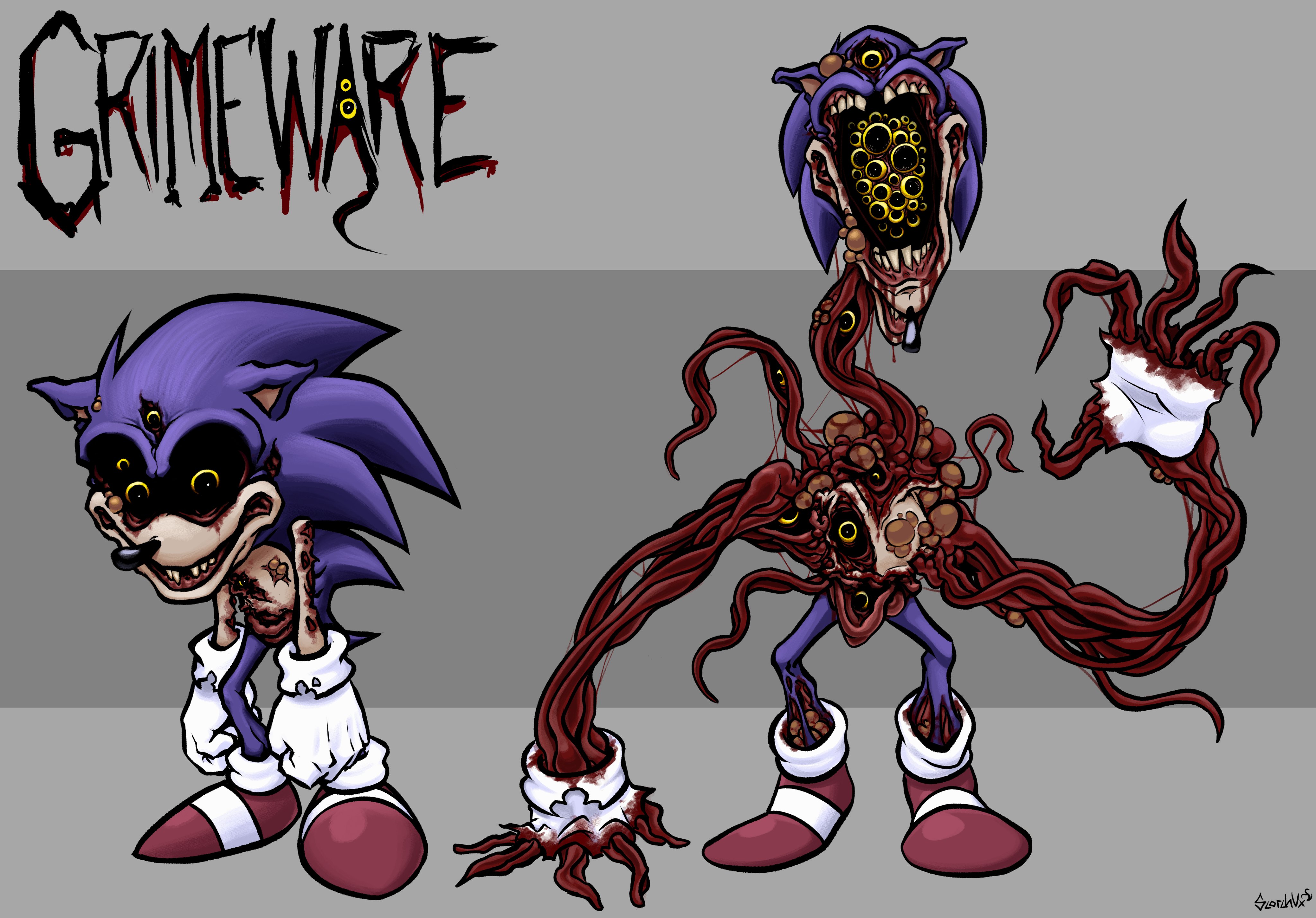 FrostVx △△△ on X: I made sprite accurate versions of Lord X and Grimeware  hehahe  / X