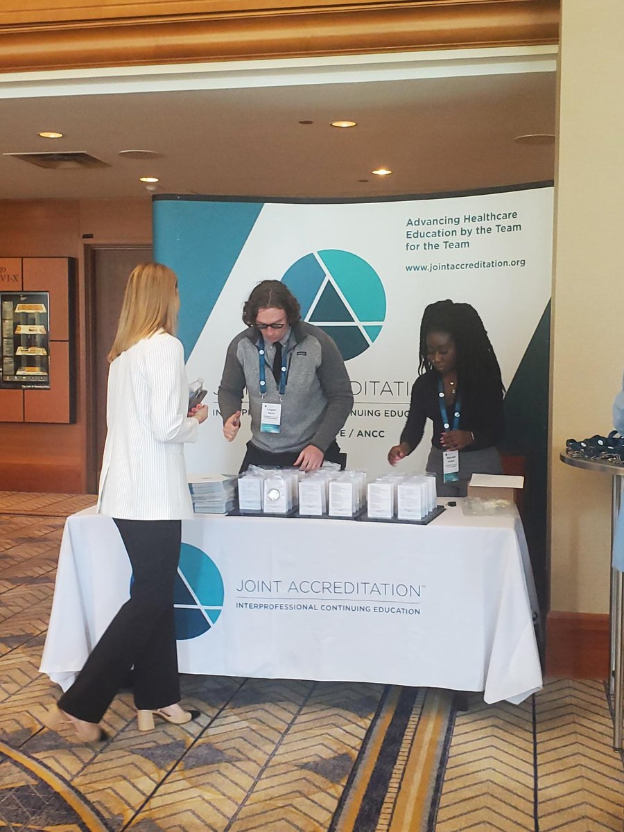ACPE staff members, Dr. Logan Murry and Hannah Gyimah, helped manage the registration desk at The Joint Accreditation Summit. The theme of this year's meeting is: Stronger Together: Finding the Power and Beauty of Team. #JASummit