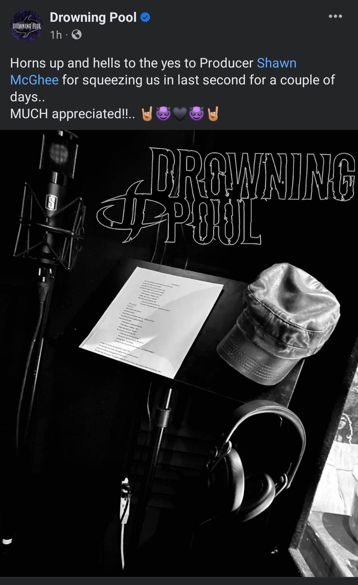 Well, well, well... Look at what we have here... 👀

Looks like <a href="/DrowningPool/">Drowning Pool</a> is back in the studio with Shawn McGhee (who produced their Strike A Nerve album). Looking forward to seeing what new music the boys will bring in the future!!!

#DrowningPool #DPEighthAlbum

- xDD0Xx