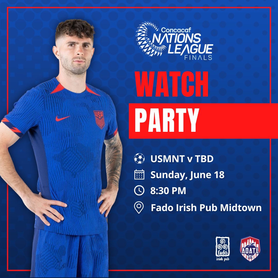 ao_atlanta's tweet photo. Time to defend our spot at the top of Concacaf. 

Join #AOATL for two big matches in the Concacaf Nations League and cheer on the #USMNT! 

#KingsofConcacaf #CNLFinals https://t.co/ZAwMj0Xmiu