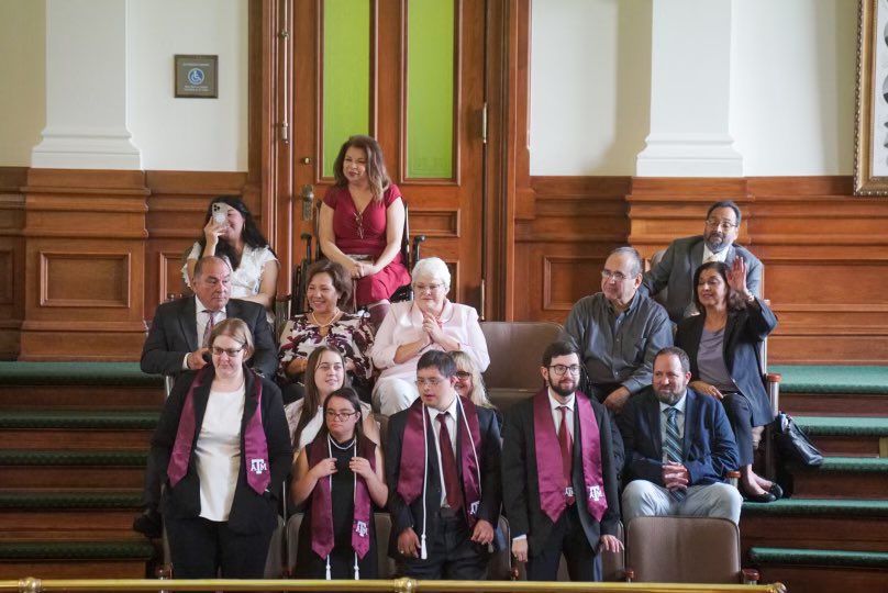 Today I was honored to recognize 4 new Aggie graduates who’ve made history at my Alma mater, <a href="/TAMU/">Texas A&M University</a> by being the first students to graduate from A&amp;M’s ACHIEVE Program (<a href="/aggieachieve/">Aggie ACHIEVE</a>). When the  program launched in 2019 there was nothing of its kind for young adults with