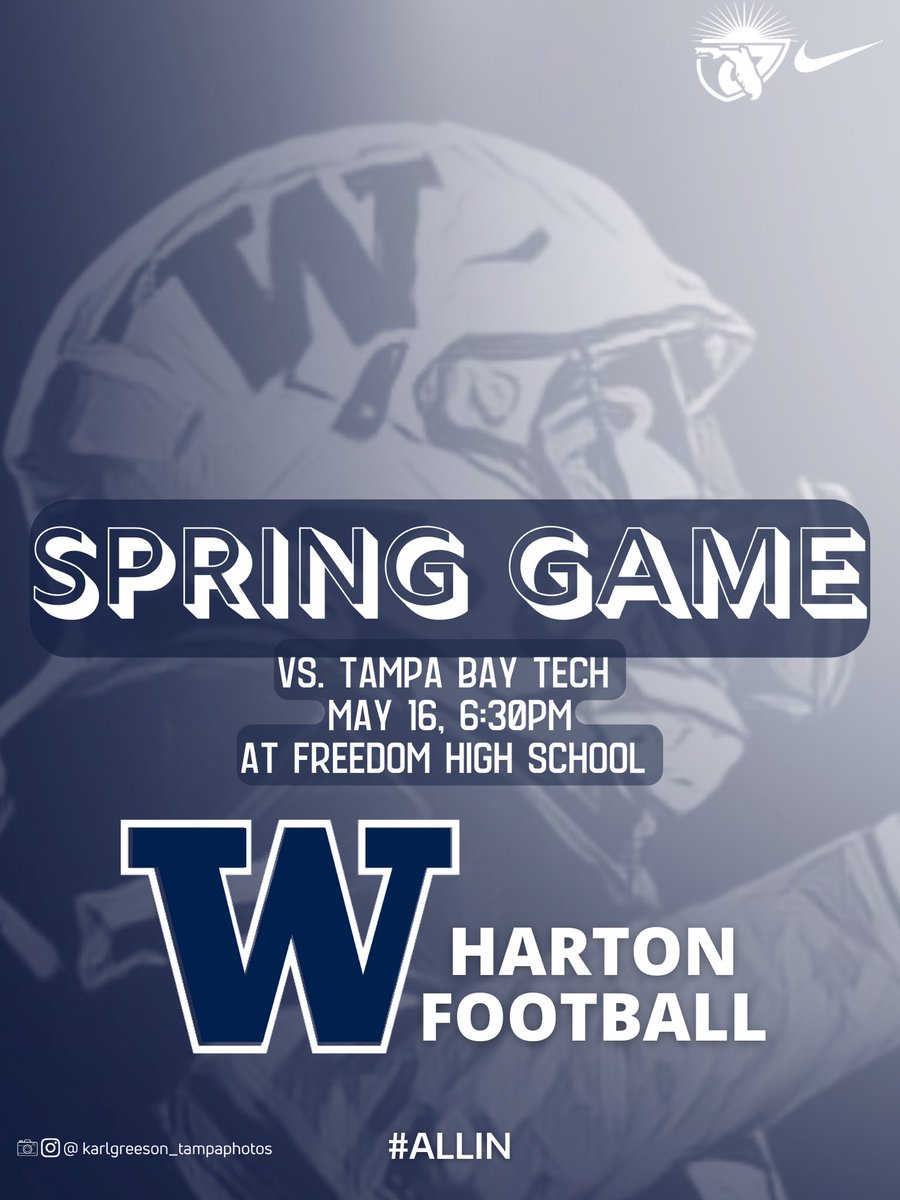 Tomorrow Night‼️
⏰6:30PM
📍Freedom HS
#ALLIN | <a href="/Coach_Baham/">Robert Baham Jr.</a> | <a href="/WhartonBoosters/">Wharton Boosters</a>