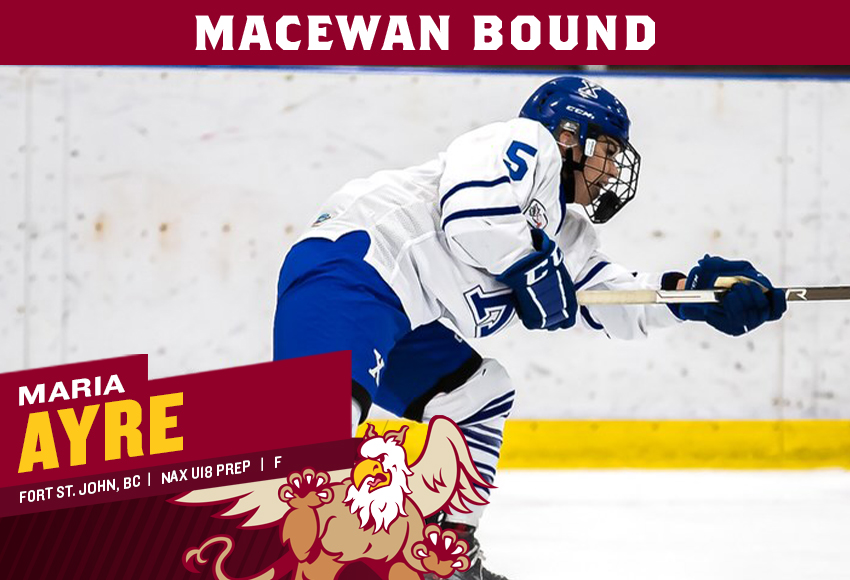 MacEwan Griffins (@macewangriffins) on Twitter photo W๐| RECRUIT
After leading <a href="/NAXHockey/">NAXHockey</a> U18 Female Prep in scoring, @NCapitalsfmaaa product Maria Ayre will add offensive punch to <a href="/MacEwanHockey/">MacEwan Hockey</a> for the 2023-24 <a href="/CanadaWest/">Canada West</a> <a href="/USPORTS_Hockey/">U SPORTS Hockey</a> season. Welcome to <a href="/MacEwanU/">MacEwan University</a>!
#GriffNation
๐ท Dave Watling
STORYโก๏ธmacewangriffins.ca/sports/wice/20โฆ W๐| RECRUIT
After leading <a href="/NAXHockey/">NAXHockey</a> U18 Female Prep in scoring, @NCapitalsfmaaa product Maria Ayre will add offensive punch to <a href="/MacEwanHockey/">MacEwan Hockey</a> for the 2023-24 <a href="/CanadaWest/">Canada West</a> <a href="/USPORTS_Hockey/">U SPORTS Hockey</a> season. Welcome to <a href="/MacEwanU/">MacEwan University</a>!
#GriffNation
๐ท Dave Watling
STORYโก๏ธmacewangriffins.ca/sports/wice/20โฆ