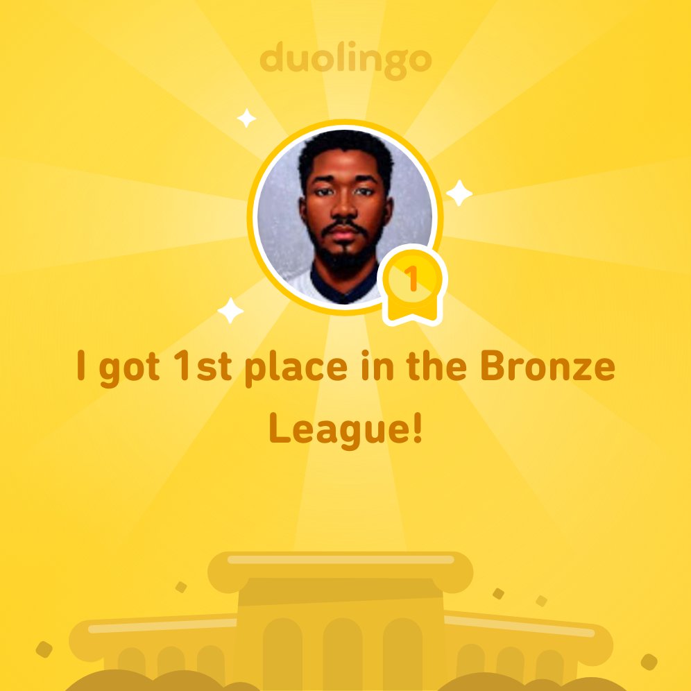 21stCenturyM1ke's tweet image. I finished 1st place in Bronze League on @Duolingo
Feeling like a #polyglot 😂