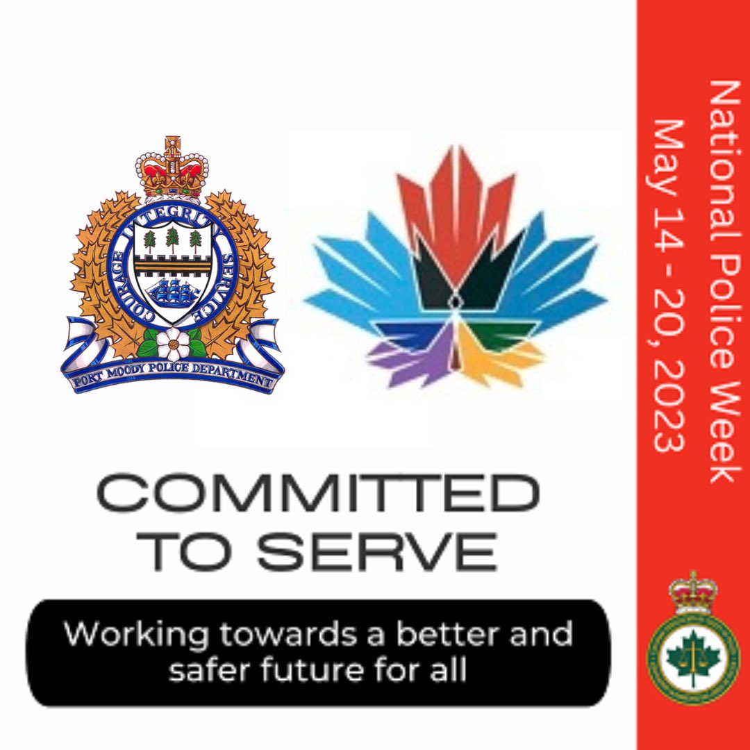 PMPD VSU would like to acknowledge National Police Week May 14-20 the and the commitment to service our police officers demonstrate on a daily basis. We are proud to work alongside the sworn officers of the Port Moody Police Department. <a href="/PortMoodyPD/">Port Moody Police</a> 
#NPW2023 #CommittedToServe